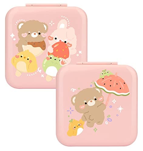 PERFECTSIGHT Switch Game Card Case Holder, Cute Durable & Slim Hard Shell Box, Kawaii Protective Shockproof Cartridge Storage Case Box with 12 Slots for Nintendo Switch/ Lite / OLED Games, Bear