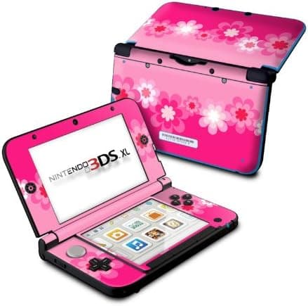 Retro Pink Flowers - DecalGirl Sticker Wrap Skin Compatible with Nintendo Original 3DS XL