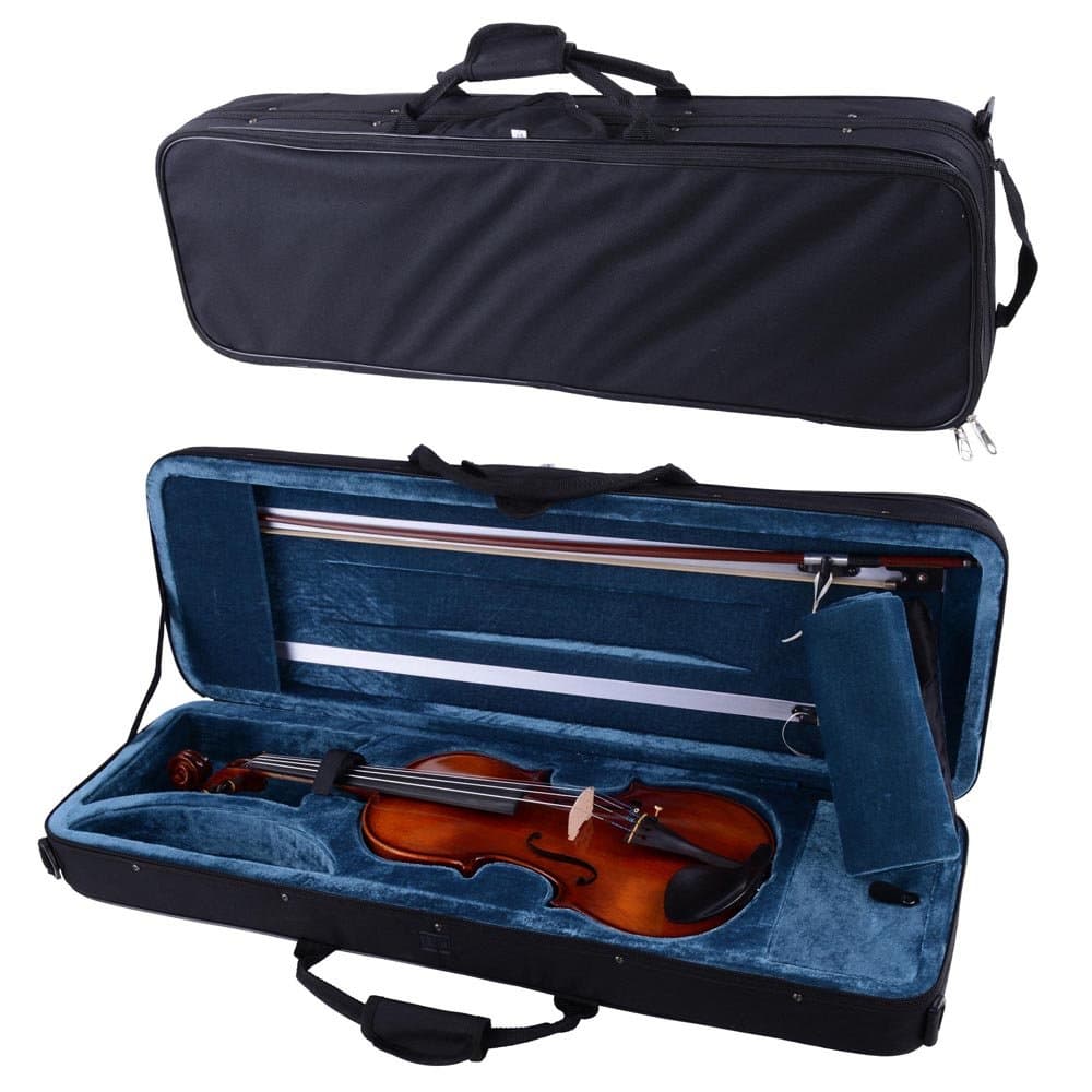 Vif 4/4 Full Size Handmade Stradivari Copy German Style Violin Fiddle Case Bow Set Natural Acoustic : Musical Instruments