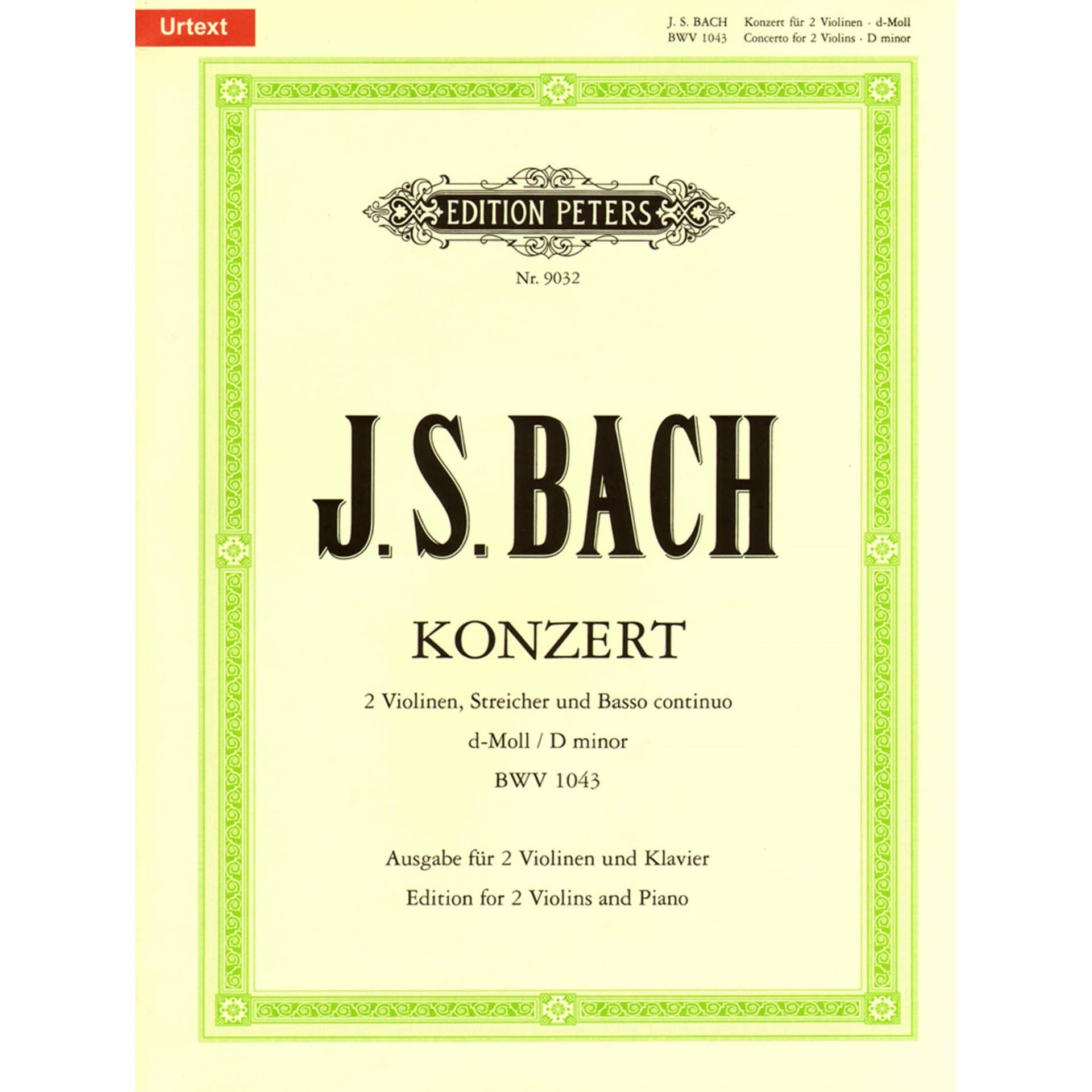 Bach, J.S. - Double Concerto in d minor BWV 1043 for Two Violins and Piano - by Oistrakh - Peters: 9790014072148: Johann Sebastian Bach: Books