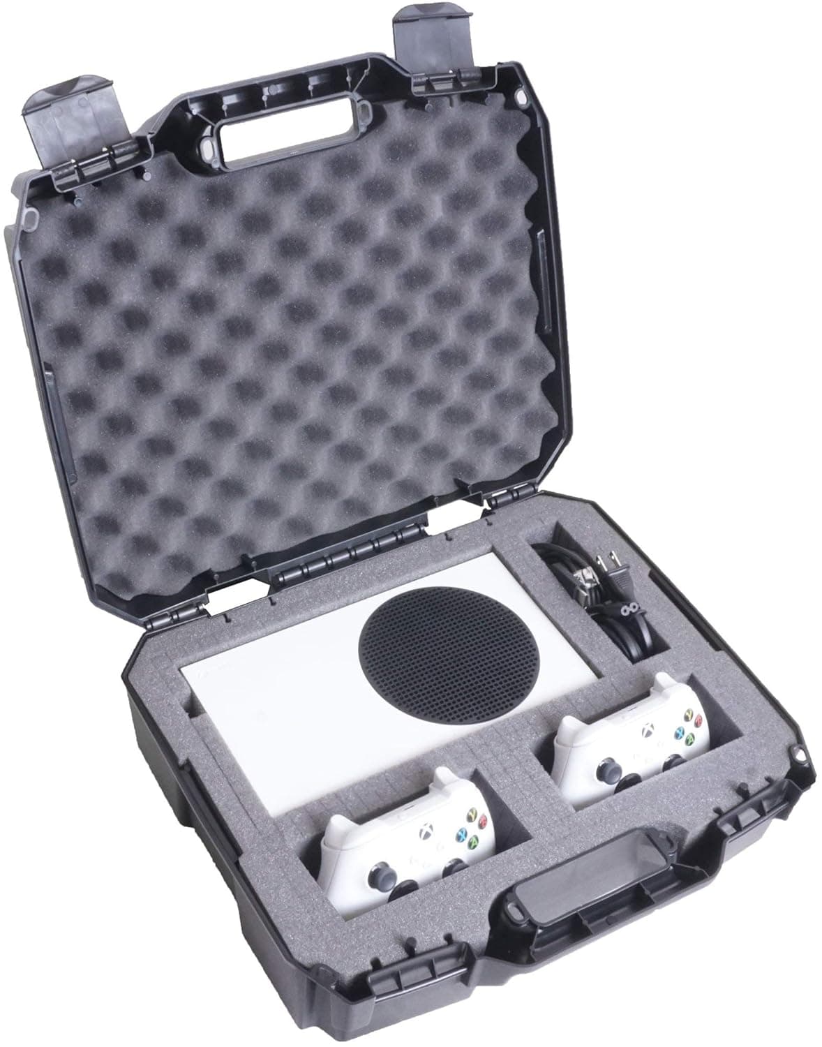 Case Club Hard Case Fits Xbox Series S, 2 Controllers, Cords & Accessories - Impact Resistant - Lockable - Made in USA - Customizable Foam - (Xbox Series S)